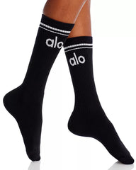 Unisex Throwback Sock - Black
