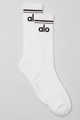 Unisex Throwback Sock - White