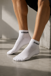 Gym Shark Quarter Socks \ white Box of 3