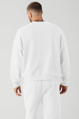 Accolade Crew Neck Pullover - Men/ White