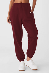 Cuffed Renown Heavy Weight Sweatpant - Burgundy
