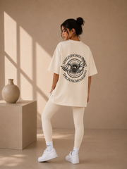 Unisex - Oversized Wings Motif T-Shirt