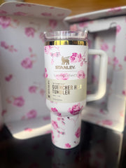 Stanley White Love Shack Fancy Quencher Tumbler 40 oz