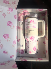 Stanley White Love Shack Fancy Quencher Tumbler 40 oz