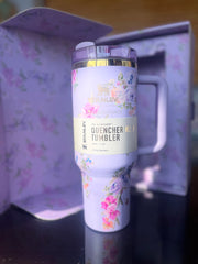 Stanley purple Love Shack Fancy Quencher Tumbler 40 oz