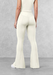 Flared Front Split Leggings- OffWhite