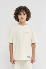 Unisex Kids - Oversized Sticker Print T-Shirt