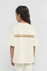 Unisex Kids - Oversized Sticker Print T-Shirt