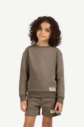 Kids Oversized Sweatshirt - Boys / Truffle