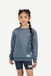Kids Oversized Sweatshirt - Girls/ Vintage Indigo