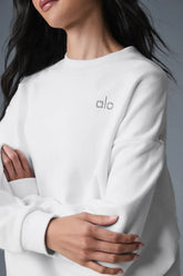 Accolade Crew Neck Pullover - Unisex/ White