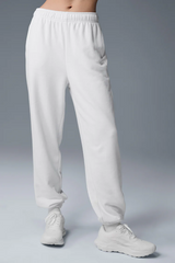 Cuffed Renown Heavy Weight Sweatpant - White
