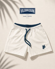 Bicolor Men Swim Water Reactive - White-
