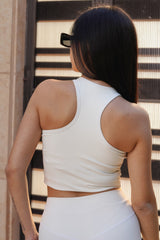 2-in-1 Racerback Top - Off white
