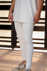 27 inch High Rise Legging - Off white