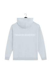 Oversized Tonal Back Print Hoodie - Cloud