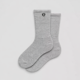 Unisex Daily Essential Crew Socks- Gray