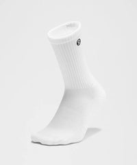 Unisex Daily Essential Crew Socks - White