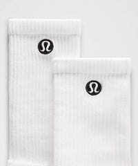 Unisex Daily Essential Crew Socks - White
