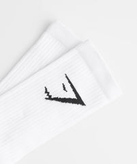 Unisex Gymshark Crew Socks- White