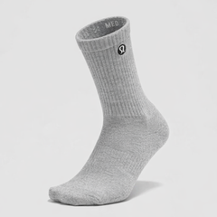 Unisex Daily Essential Crew Socks- Gray
