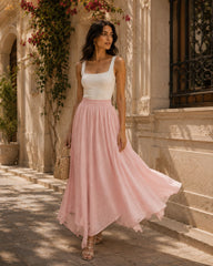 linen skirt.