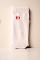 Unisex Daily Essential Crew Socks - White