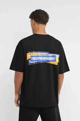 Unisex - Oversized Sticker Print T-Shirt - C Grade