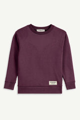 Kids Oversized Sweatshirt - Girls/ Fig