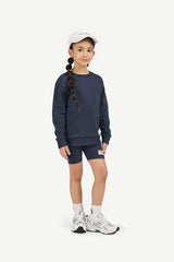 Kids Oversized Sweatshirt - Girls/ Navy Blue