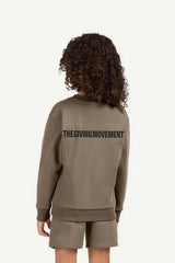 Kids Oversized Sweatshirt - Boys / Truffle