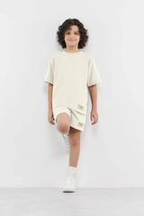 Kids Oversized T-Shirt - Boys/Ivory