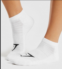 Gym Chark  Quarter Socks \ white Box of 3