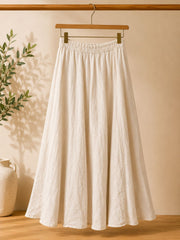 linen skirt.