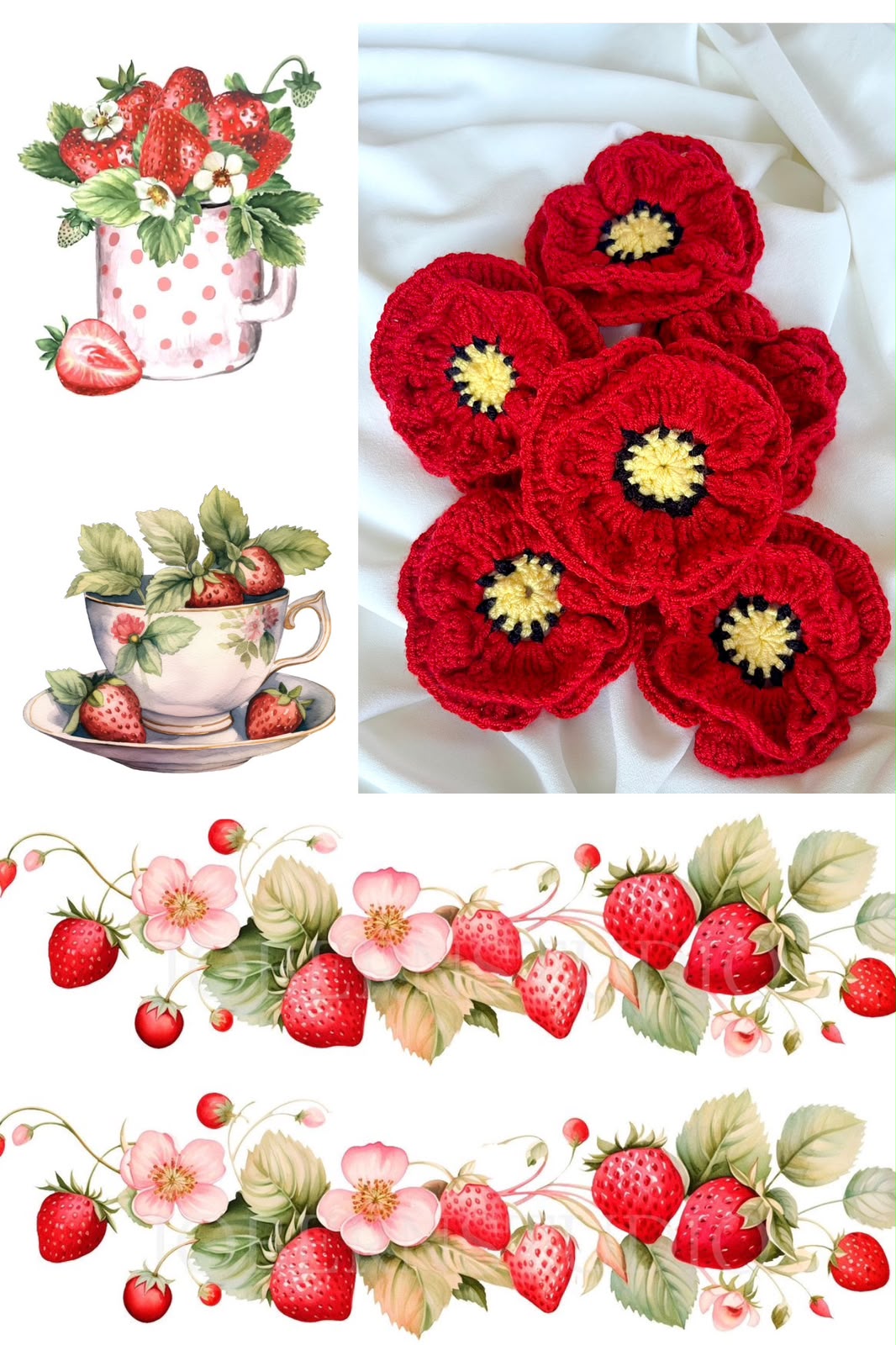 Poppy flower coaster -  Per piece