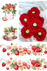 Poppy flower coaster -  Per piece