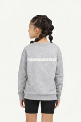 Kids Oversized Sweatshirt - Girls/ Grey Marl