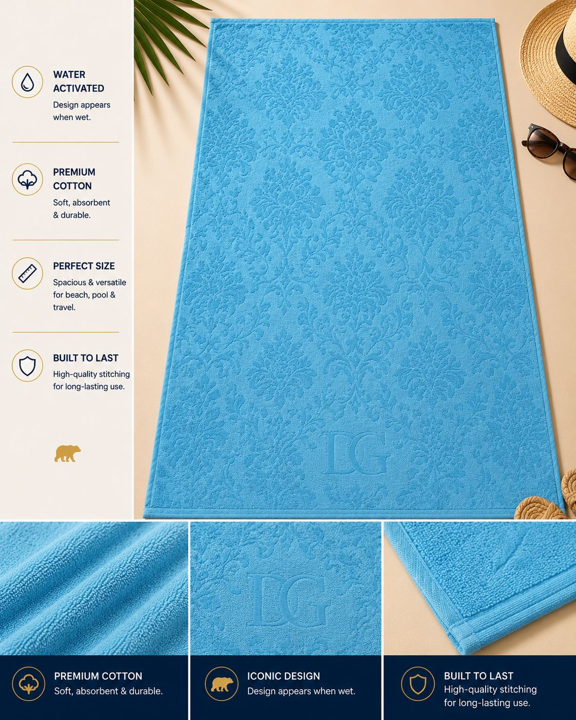 Dolce & Gabbana Beach Towel - Blue