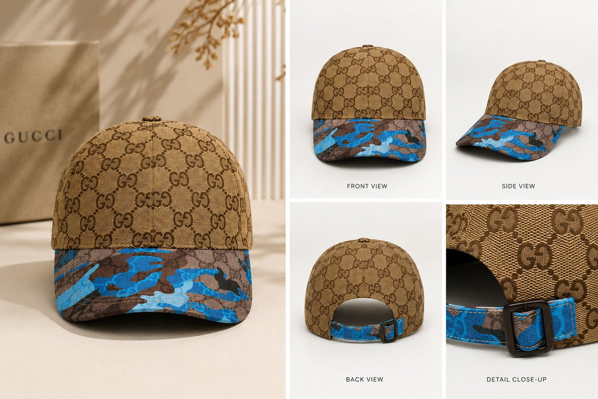 Gucci Camo Brim Monogram Cap